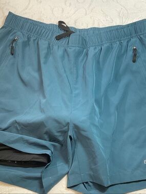 Men's Bikewa Cycling shorts with inner short and padding Teal Blue. XL